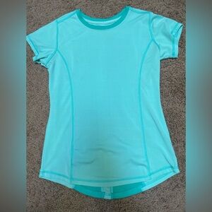 Blue Muscle Tee with Crew Neck and Relaxed Fit